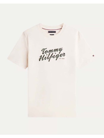 tommy hilfiger summer text graphic tee mw0mw42385-acj σε προσφορά