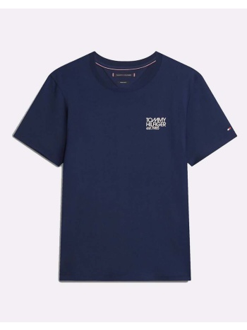 tommy hilfiger jazz back graphic tee mw0mw42394-dcc navyblue σε προσφορά