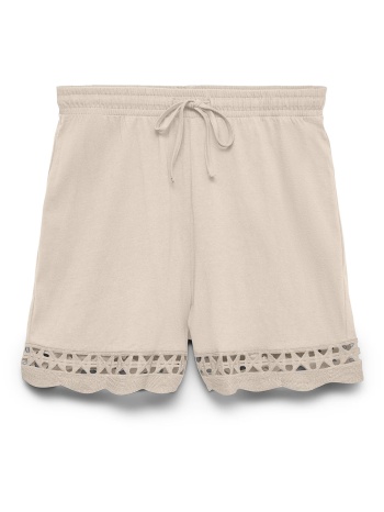 vero moda vmgabby hw shorts jrs ga 10339861-birch biege σε προσφορά