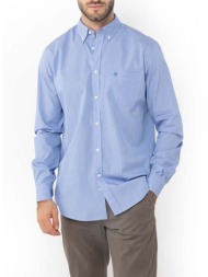 the bostonians πουκαμισο chester ποπλινα regular fit minicheck poplin button-down regular fit 3aap00