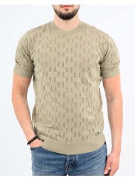 karl lagerfeld knit crewneck 1/2 655004-562301-420 khaki