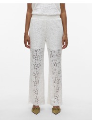 vero moda vmhoney lace nw loose pants wvn ga 10330061-snow whiteflower lace white