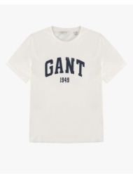gant μπλουζα κμ reg graphic print ss t-shirt 3gw4201421-113 offwhite