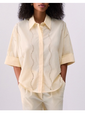 liu jo black_ca6c54_ecs camicia c/ricamo πουκαμισο σε προσφορά