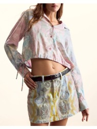 desigual cam_flowers_lacro πουκαμισο γυναικειο 26swcw25-3062 fuchsia