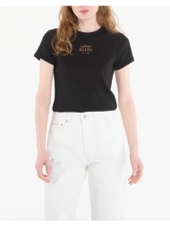 calvin klein jeans ss 2x2 baby rib logo baby tee lv047f240g-ub1 black