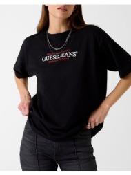 guess jeans gj ss cn os american tr tee μπλουζα γυναικειο w4yi08k8hm0-jblk black
