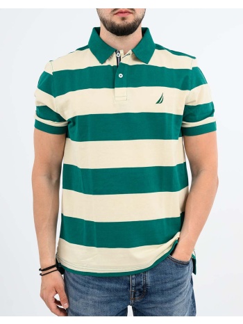 nautica μπλουζα πολο κμ row polo shirt 3ncn1cr0121-503 green σε προσφορά