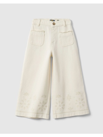 ovs drill pant w/embro 2559551-vanilla ice ecru