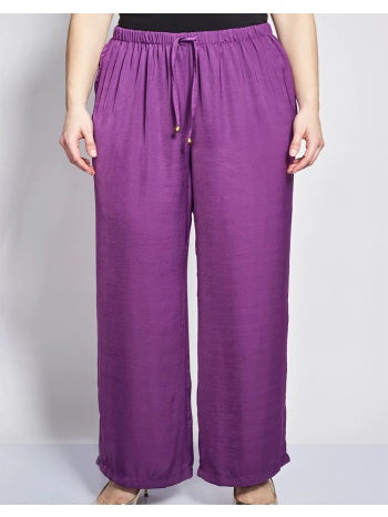 parabita σατινέ αέρινη παντελόνα 012610200289-019 purple