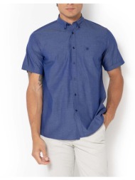 the bostonians πουκαμισο fil a fil regular fit plain fil a fil button-down regular fit 3bap0000-dark