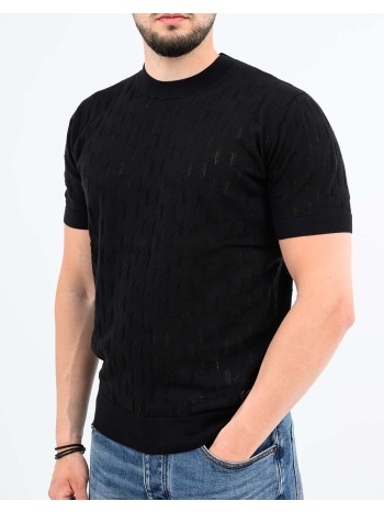 karl lagerfeld knit crewneck 1/2 655004-562301-990 black σε προσφορά