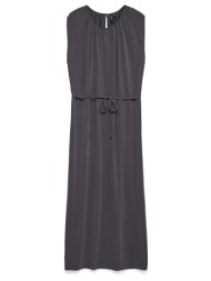 vero moda vmfilli sl 7/8 dress jrs 10342935-asphalt darkslategrey