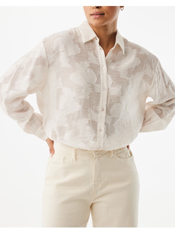 mexx boxy jacquard blouse mf006101961w-110605 offwhite σε προσφορά