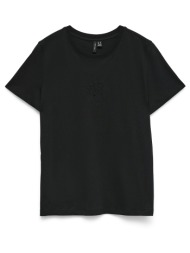 vero moda vmmirania francis ss top box jrs 10343538-blackcenter broderie black