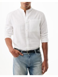 mexx mao collar linen shirt mf007202661m-110601 white