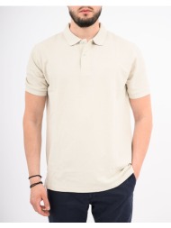 the bostonians μπλουζα polo pique regular fit 3ps0001-sand ivory