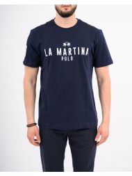 la martina μπλουζα t-shirt κμ man s/s tshirt jersey 3lmmcr322-07017 navyblue