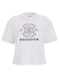 guess gabi ss cn t-shirt μπλουζα γυναικειο v6gi10k2977-g011 white