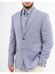 lexton σακακι 08.37.mix linen jacket-blue blue