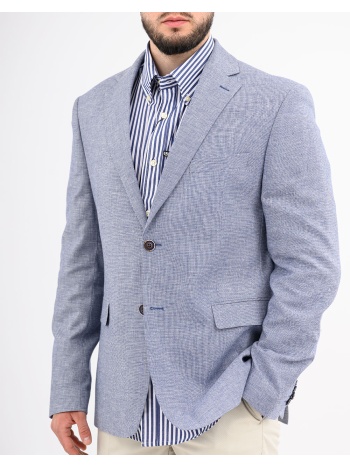 lexton σακακι 08.37.mix linen jacket-blue blue σε προσφορά