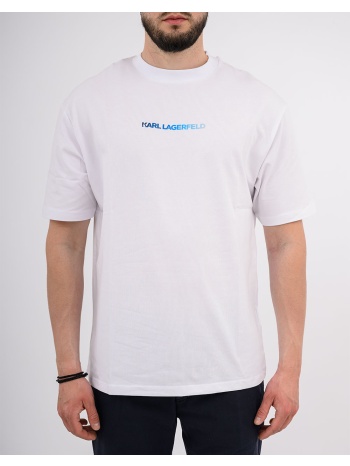 karl lagerfeld t-shirt crewneck 755150-562235-10 white σε προσφορά