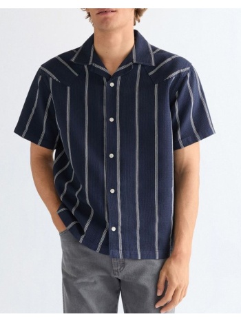 wrangler ss w resort shirt 112378102-navy white navyblue σε προσφορά