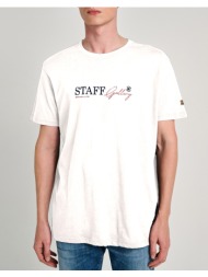 staff ken man t-shirt 100%co 64-009.055-ν0024 offwhite