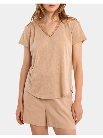 molly bracken ladies knitted tee t427ep-beige biege σε προσφορά
