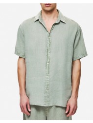 dirty laundry shortsleeve linen shirt dlms000153-vintage greige gray