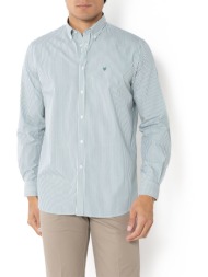the bostonians πουκαμισο acorn ποπλινα regular fit stripe poplin button-down regular fit 3aas4879-ol