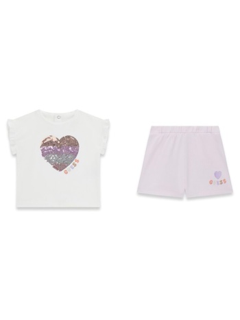 guess set ss t-shirt+active shorts σετ παιδικο girl σε προσφορά