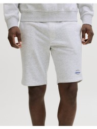 jack&jones jpstgordon brandon sweat shorts mid 12292136-white melange offwhite