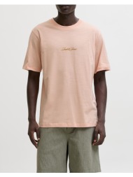 jack&jones jorcassis aop element tee ss cn 12295061-peach melba lightcoral
