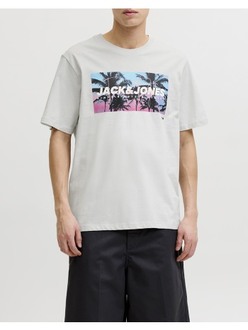 jack&jones jjindiana tee ss crew neck ln 12288112-glacier σε προσφορά