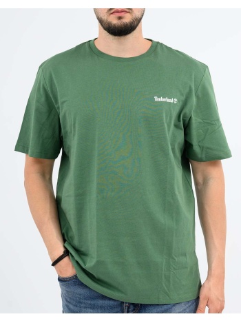 timberland small linear logo print tee tb0a5qqt-a6z green σε προσφορά
