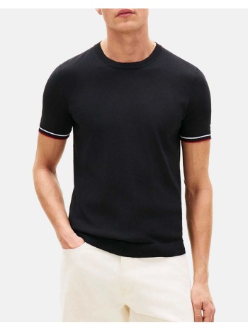 tommy hilfiger dc tech cotton tee mw0mw42676-bds black σε προσφορά