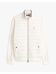 tommy hilfiger mix media ess rwb stand collar mw0mw41329-z00 cream