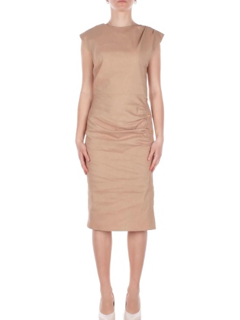 pinko alissa abito lino stretch 106521a34i-d41 biege