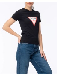 guess jeans gj ss cn slim iconic tee μπλουζα γυναικειο w4yi04j1314-jblk black