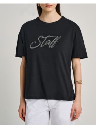 staff wendy t-shirt short sleeve 100% cotton 63-002.055-ν0090 black