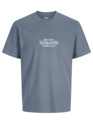 jack&jones jorcassis minimal tee ss crew neck 12295049-tradewinds steelblue