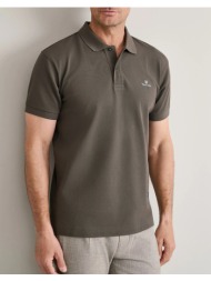 navy&green μπλουζακι πολο m/χρωμο, custom fit 24ge.300.9-olive brown olive