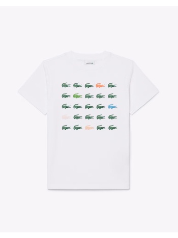 lacoste μπλουζα κμ tee-shirt ss 3tj7369-001 white σε προσφορά