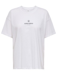 only onlvivvi s/s lovely top jrs 15346761-bright whiteespresso exotic roots white
