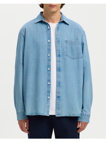 selected slmregclaus carlo denim ls shirt noos σε προσφορά