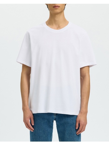 selected slmatlas ss o-neck tee noos 16100145-bright white σε προσφορά