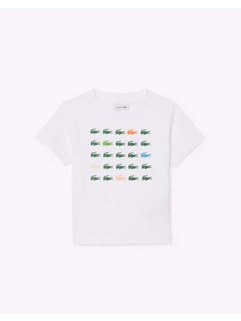 lacoste μπλουζα κμ tee-shirt ss 3tj6943-001 white σε προσφορά
