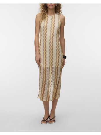 vero moda vmteresa sl o-neck 7/8 dress jrs ga σε προσφορά