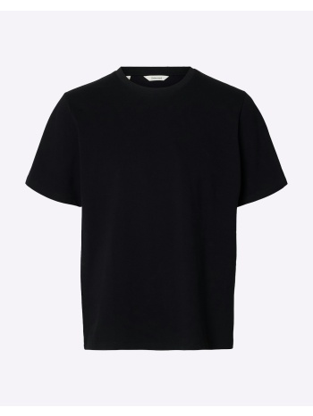 selected slmatlas ss o-neck tee noos 16100145-black black σε προσφορά